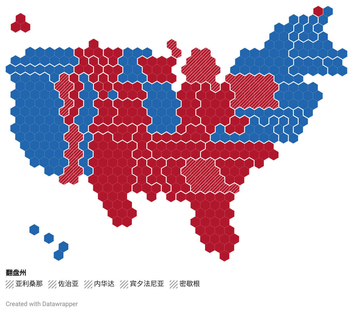 2024 年 美国 选举 地图：那些你没注意到的深层变化